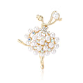 Alloy Rhinestone Ballet Girl Flower Brooch For Suit Clothing Accessories view 5