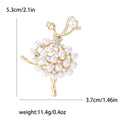 Alloy Rhinestone Ballet Girl Flower Brooch For Suit Clothing Accessories view 4