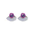 Chic Alloy Rhinestone Crystal Hollow Teardrop Geometric Tassel Drop Earrings With Silver Pins view 5