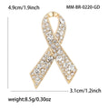 Alloy Rhinestone Bow Brooch Pin For Women's Clothing Accessories – Gold view 6