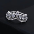 European Court Feather Crown V Shaped Ring For Women, Bridal Engagement Wedding Jewelry view 3