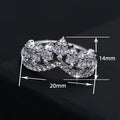 European Court Feather Crown V Shaped Ring For Women, Bridal Engagement Wedding Jewelry view 5