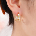 Fashion Ear Cuff Earrings With Misaligned Accent, Korean Elegant Student Ear Jewelry view 3