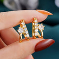 Fashion Ear Cuff Earrings With Misaligned Accent, Korean Elegant Student Ear Jewelry view 2