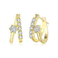 Fashion Ear Cuff Earrings With Misaligned Accent, Korean Elegant Student Ear Jewelry view 5
