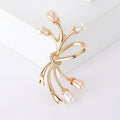 Alloy Rhinestone Pearl Bow Brooch For Vintage Fashion view 6