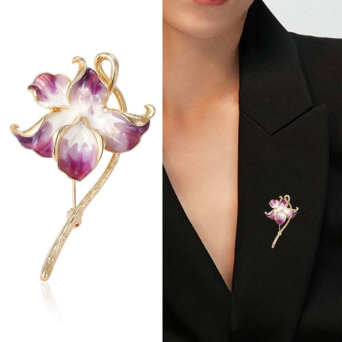 Creative Alloy Peach Blossom Brooch Pin For Coats And Suits