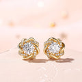 Vintage French Chic Flower Earrings, Summer Trendy Four Leaf Clover Stud Earrings For Women view 1