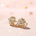 Vintage French Chic Flower Earrings, Summer Trendy Four Leaf Clover Stud Earrings For Women view 2