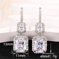 Trendy Small Square Sugar Hoop Earrings, French Elegant Minimalist Statement Earrings For Women view 5