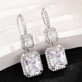 Trendy Small Square Sugar Hoop Earrings, French Elegant Minimalist Statement Earrings For Women view 3