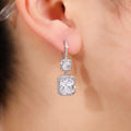 Trendy Small Square Sugar Hoop Earrings, French Elegant Minimalist Statement Earrings For Women view 4