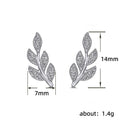 Korean Style Leaf Olive Branch Stud Earrings, Fresh Forest Fairy Style Fashion Earrings For Women view 5