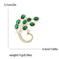 Alloy Crystal Peacock Brooch Pin For Fashion Animal Lapel Wear view 5