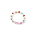 Niche Chinese Style Colorblock Shoushan Stone Beaded Bracelet With Swallow Heart Bow Pearl Charms view 5