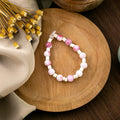 Niche Chinese Style Colorblock Shoushan Stone Beaded Bracelet With Swallow Heart Bow Pearl Charms view 2
