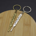Metal Minimalist Thermometer Keychain Bag Charm Gift view 3