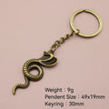 Zinc Alloy Cobra Snake Keychain Bag Charm Gift – Antique Copper view 2