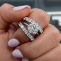 New Fashion OL Three Piece Ring Set, European Luxury Anniversary Celebration Jewelry For Women view 1