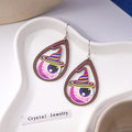 Vintage Halloween Wooden Pumpkin Witch Ghost Spider Web Acrylic Drop Dangle Party Earrings view 4