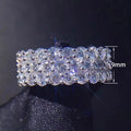 Luxury Full Pave AAA Round Cubic Zirconia Ring For Men And Women Business Event Jewelry view 5