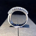 Luxury Full Pave AAA Round Cubic Zirconia Ring For Men And Women Business Event Jewelry view 4