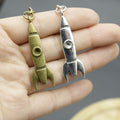Metal Minimalist Rocket Keychain For Key Ring Gift view 4