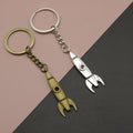 Metal Minimalist Rocket Keychain For Key Ring Gift view 1