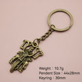 Zinc Alloy Skull Motorcycle Keychain Car Key Ring view 2