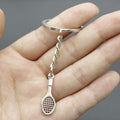 Metal Racket Keychain Sports Bag Charm Gift view 3