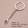 Metal Racket Keychain Sports Bag Charm Gift view 2