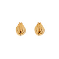 Luxury Gold Alloy Interwoven Geometric Shell Shape Studs For Women Creative Minimalist Statement Earrings view 5