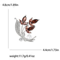 Alloy Rhinestone Orchid Brooch Fashion Flower Lapel Pin For Coats view 5