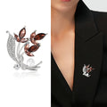 Alloy Rhinestone Orchid Brooch Fashion Flower Lapel Pin For Coats view 2