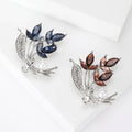 Alloy Rhinestone Orchid Brooch Fashion Flower Lapel Pin For Coats view 1