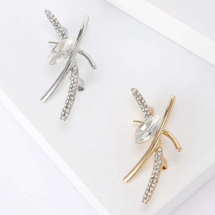 Alloy Rhinestone Brooch Pin For Suits And Coats