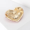 Alloy Rhinestone Heart Brooch Red Full Crystal Lapel Pin view 4