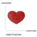 Alloy Rhinestone Heart Brooch Red Full Crystal Lapel Pin view 5