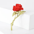 Alloy Rose Flower Brooch Pin For Elegant Suit Lapel Decoration view 3