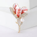 Alloy Hibiscus Layered Petal Brooch For Elegant Lapel Decoration view 6