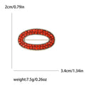 Metal Enamel Geometric Circle Brooch Pin For Clothing Decoration view 5