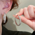 Minimalist Unique Statement Hoop Earrings Trendy Oversized Circle Light Luxury Ear Jewelry view 1