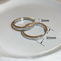 Minimalist Unique Statement Hoop Earrings Trendy Oversized Circle Light Luxury Ear Jewelry view 4