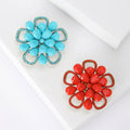 Elegant Alloy Flower Brooch For Fashion Garments And Pins view 1