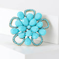 Elegant Alloy Flower Brooch For Fashion Garments And Pins view 3