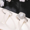 Simple Geometric Square Cross Ring Set For Women Versatile Lady Classic Fashion Finger Rings view 2