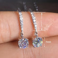Micro Pave Zircon Drop Earrings Classic Four Prong Minimalist Ear Hook Jewelry For Women view 5