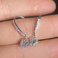 Micro Pave Zircon Drop Earrings Classic Four Prong Minimalist Ear Hook Jewelry For Women view 2