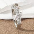 Hollow Ribbon Ring For Women, Niche Design Fashion Statement Index Finger Couple Band Jewelry view 3