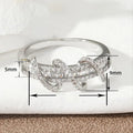 Hollow Ribbon Ring For Women, Niche Design Fashion Statement Index Finger Couple Band Jewelry view 5